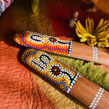 Handpainted Traditional Music Clap Sticks Dot Art Set of 2 by Memories of Australia Musical Instruments for Kids First Nation Resource School Range
