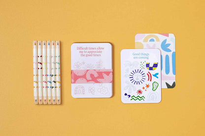 Colour Your Own Affirmation Cards Mindfulness Art and craft for kids 3yrs+