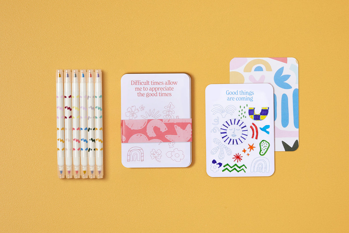 Colour Your Own Affirmation Cards Mindfulness Art and craft for kids 3yrs+