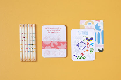 Colour Your Own Affirmation Cards Mindfulness Art and craft for kids 3yrs+