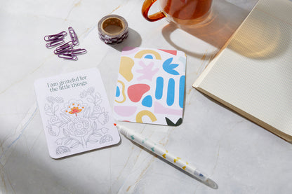 Colour Your Own Affirmation Cards Mindfulness Art and craft for kids 3yrs+