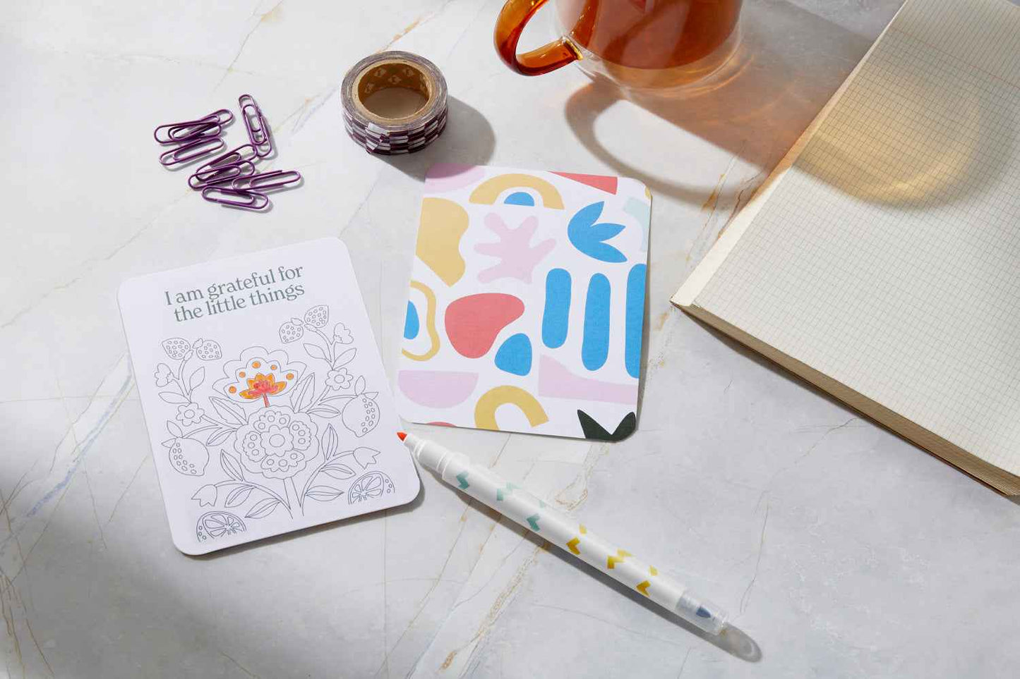 Colour Your Own Affirmation Cards Mindfulness Art and craft for kids 3yrs+