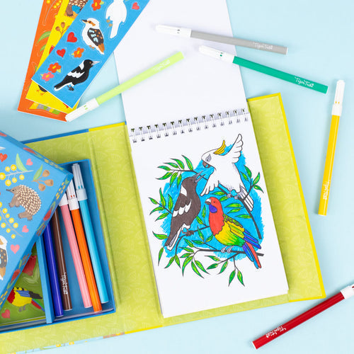 TigerTribe Colouring Set Aussie Animals Activity Book Art and craft for kids 4yrs+