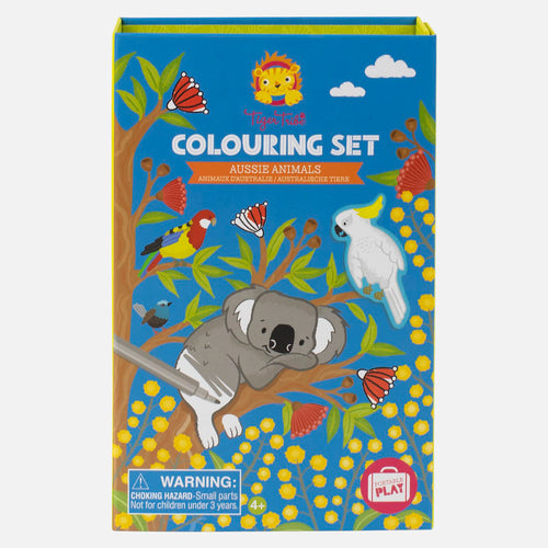 TigerTribe Colouring Set Aussie Animals Activity Book Art and craft for kids 4yrs+