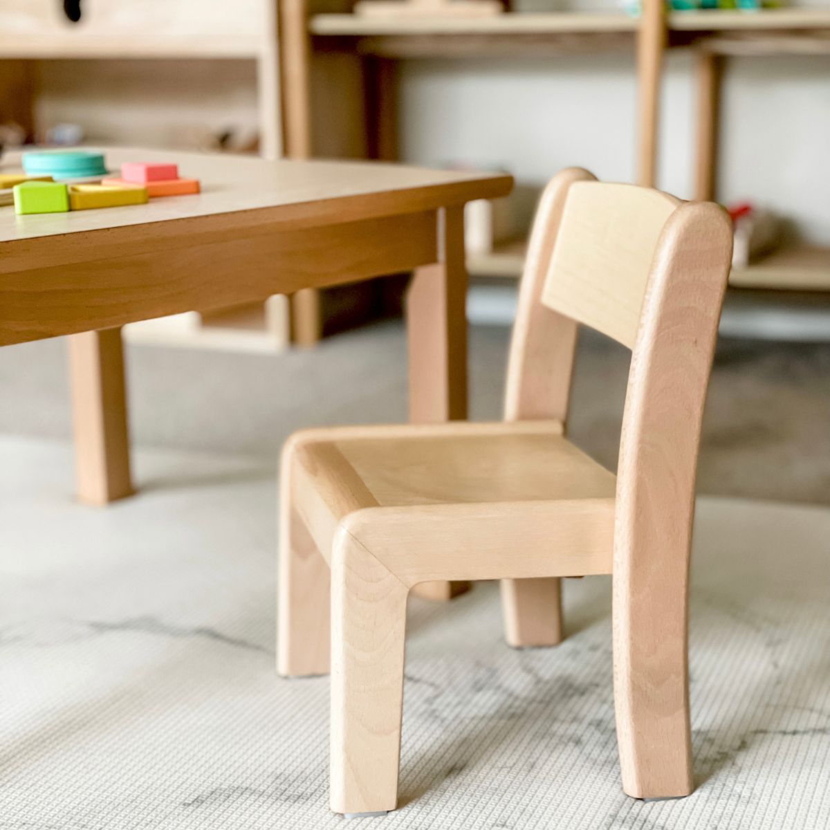 Montessori Kids Furniture My First CHAIR (6 - 30 months) Beechwood 21cm(H) Seller Kids Furniture Toddler Chair (Furniture Shipping)
