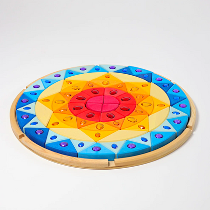 Grimm's Sparkling Mandala Sun Wooden Toys Baby Toddler Toys Gifting Idea for 3yrs+