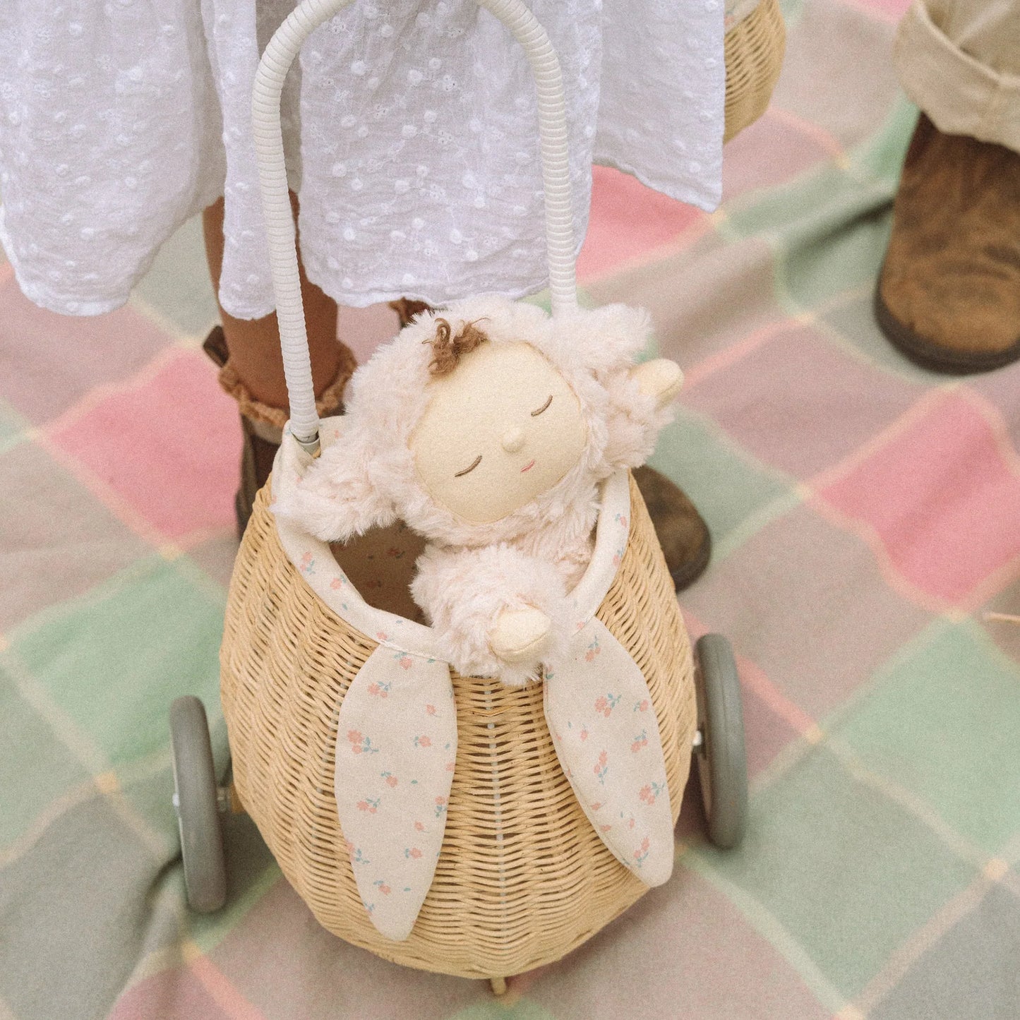 Olli Ella Pookie Lamby Cozy Cream Dinkum Doll Baby Toddler Plush Toys Baby Gifts Idea Baby Toys 0m+