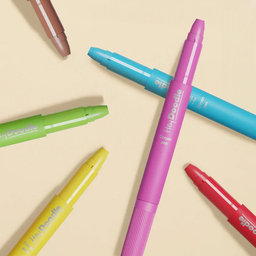 Hey Doodle Washable Crayon Pens Art and Craft for Kids 3yrs+