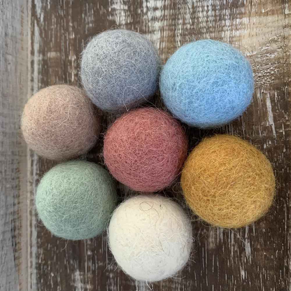 Papoose Felt Earth Balls 3.5cm Pretend & Imaginative Play Toys 3yrs+