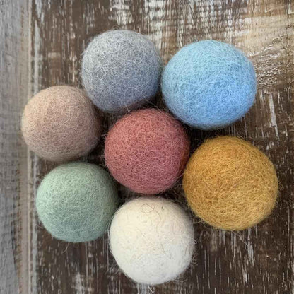 Papoose Felt Earth Balls 3.5cm Pretend & Imaginative Play Toys 3yrs+