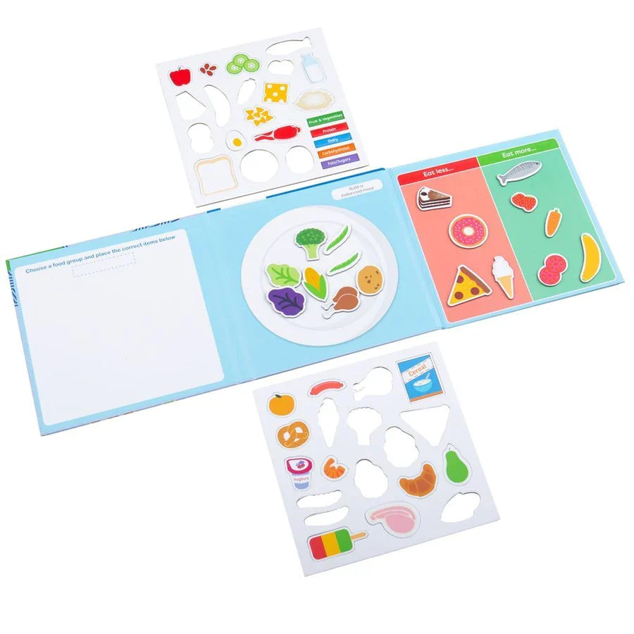 ZooBooKoo Food Groups Magnetic Interactive Activity Book Early Science STEM Travel Toys 5yrs+