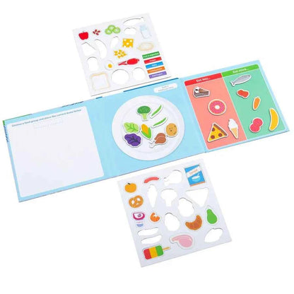 ZooBooKoo Food Groups Magnetic Interactive Activity Book Early Science STEM Travel Toys Best Seller 5yrs+
