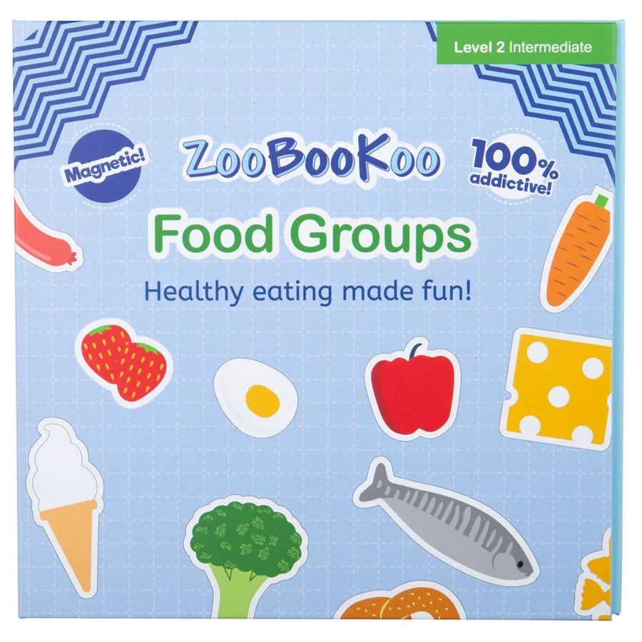 ZooBooKoo Food Groups Magnetic Interactive Activity Book Early Science STEM Travel Toys 5yrs+