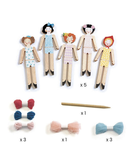 Do It Yourself Worry Dolls Craft Kit by Djeco Art and Craft for Kids 6yrs+