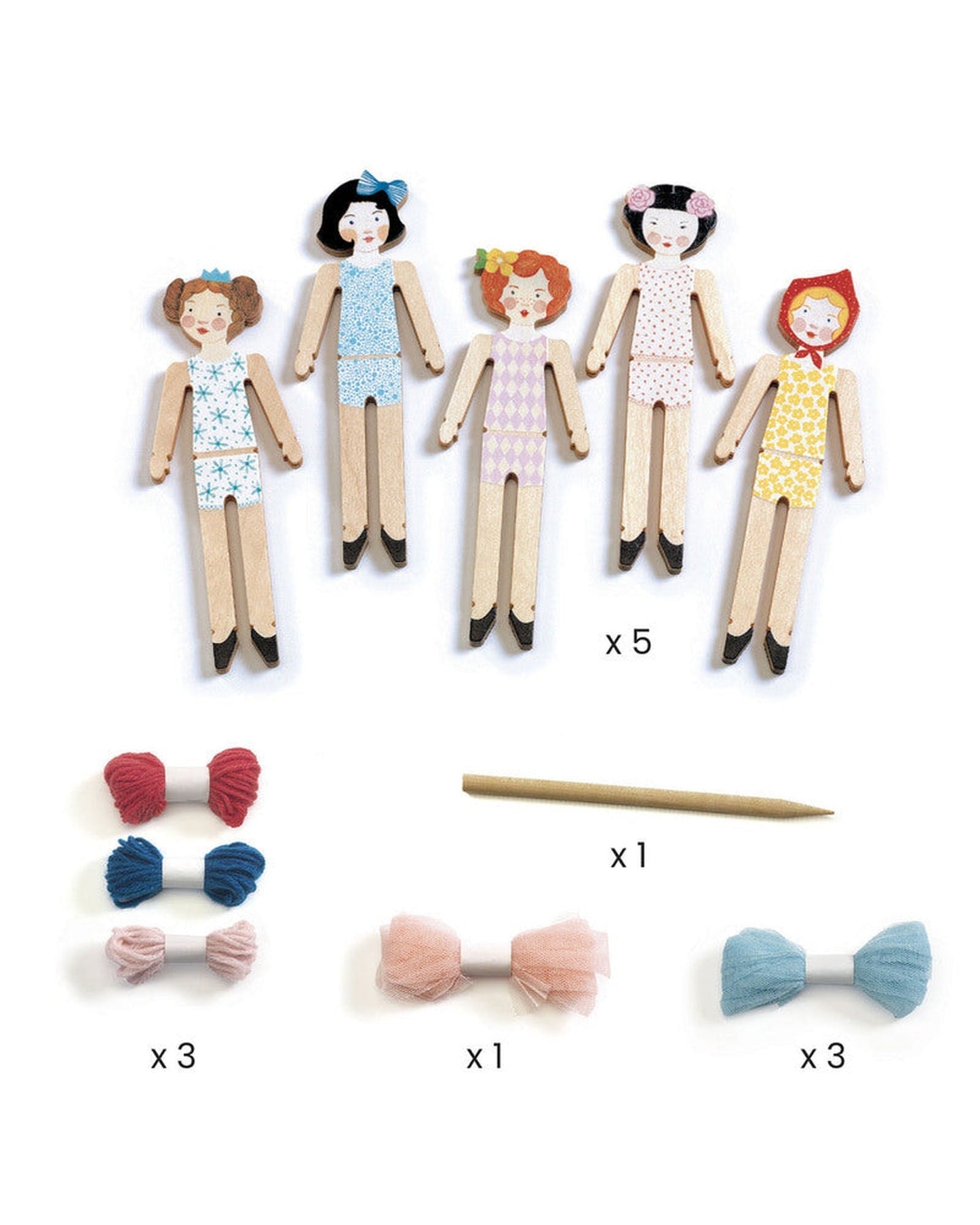 Do It Yourself Worry Dolls Craft Kit by Djeco Art and craft Best Seller 6yrs+