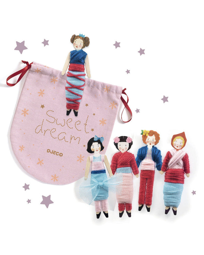 Do It Yourself Worry Dolls Craft Kit by Djeco Art and Craft for Kids 6yrs+