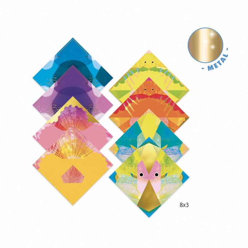 Sea Creatures Origami Paper by Djeco Stationary Art and craft for kids Ocean Toys 7yrs+