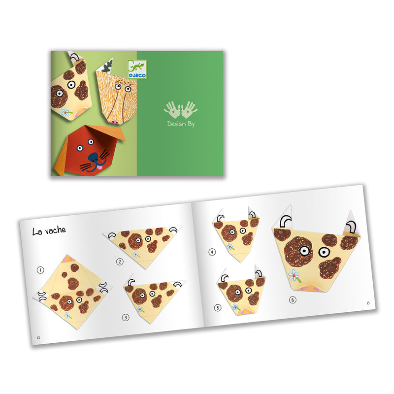 Animals Origami Travel Toys by Djeco Stationary Art and craft for kids 4yrs+