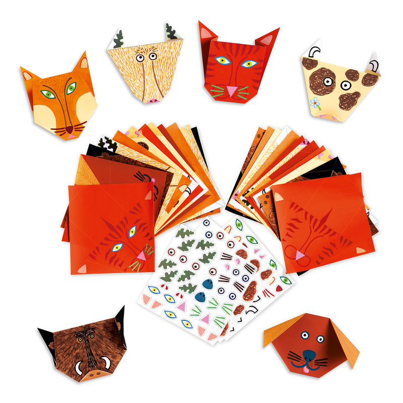 Animals Origami Travel Toys by Djeco Stationary Art and craft for kids 4yrs+