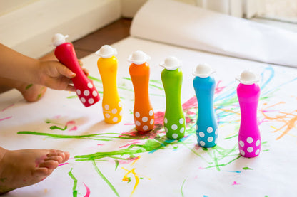 Dot Foam Markers 6 Colours by Djeco Stationary Toddler Art and Craft Developmental Toys for Toddlers Best Seller 18m+