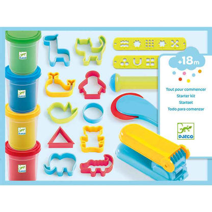 Playdough Starter Kit Introduction to Dough Set by Djeco Toddler Art and craft Developmental Toys for Toddlers Best Seller 18m+
