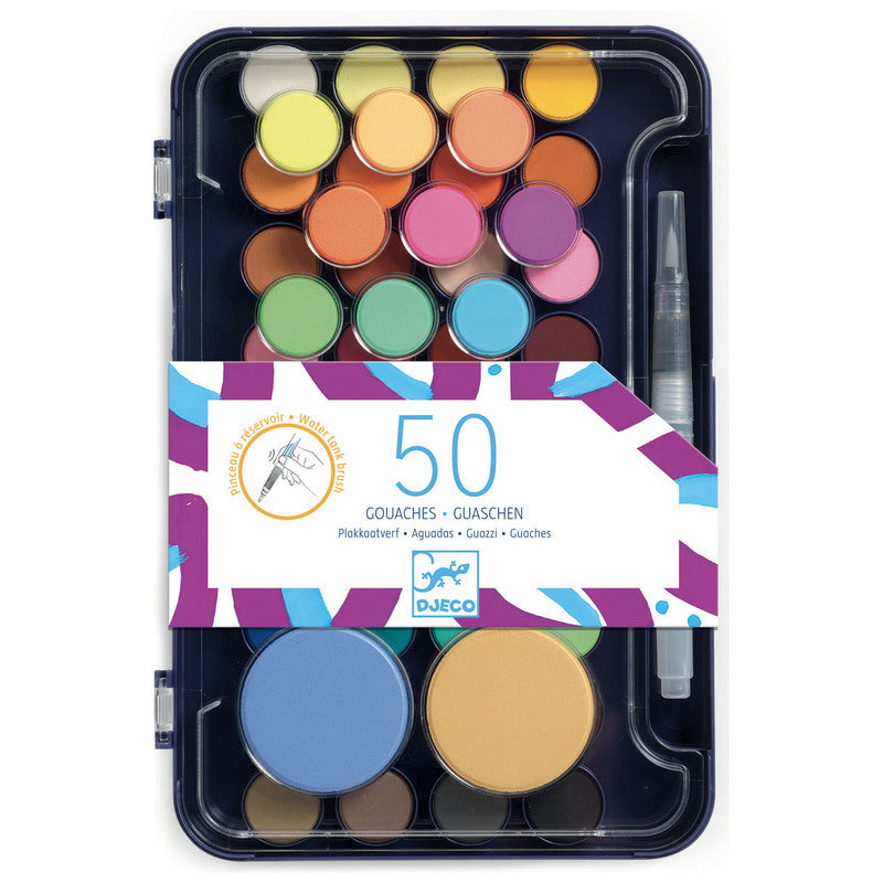 Artist's Paint Palette 53 Colours by Djeco Stationary Art and craft for kids 6yrs+