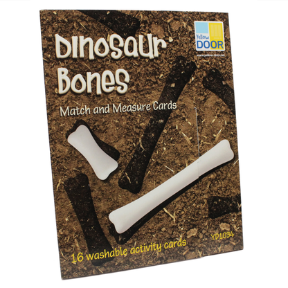 Yellow Door Dinosaur Bones Match and Measure Activity Cards Only Dinosaur toy Early Science and Math Games for Kids STEM Toys Dinosaur and Dragon Theme 3yrs+