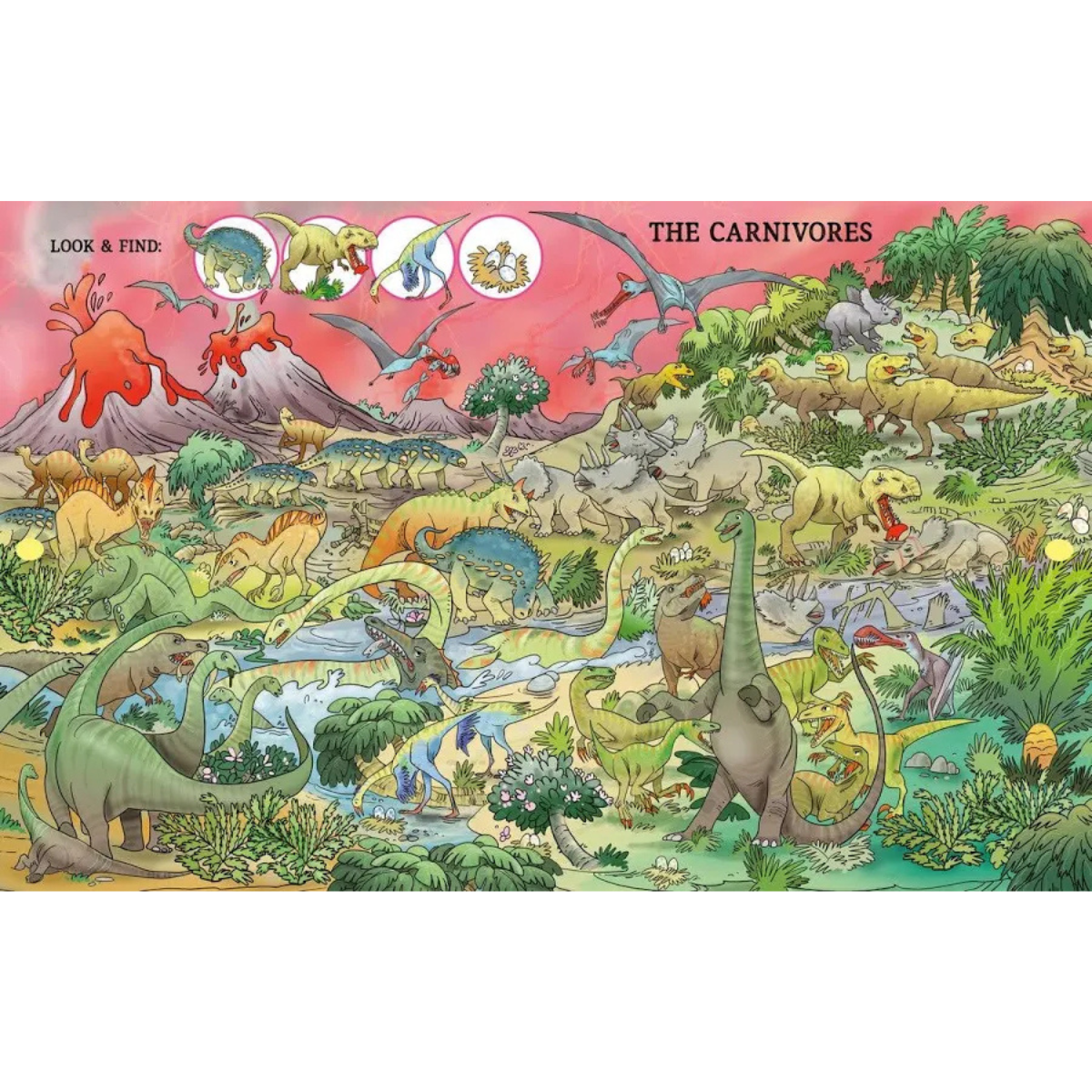 Kids Sticker Activity Book Look and Find Encyclopedia Dinosaurs with 40 Stickers (Hardcover) by Ilaria Barsotti Travel Toys
