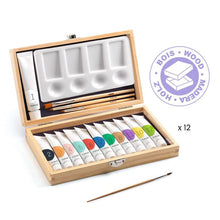 Artist's Paint Box with 12 Gouaches by Djeco Stationary Art and craft for kids 6yrs+