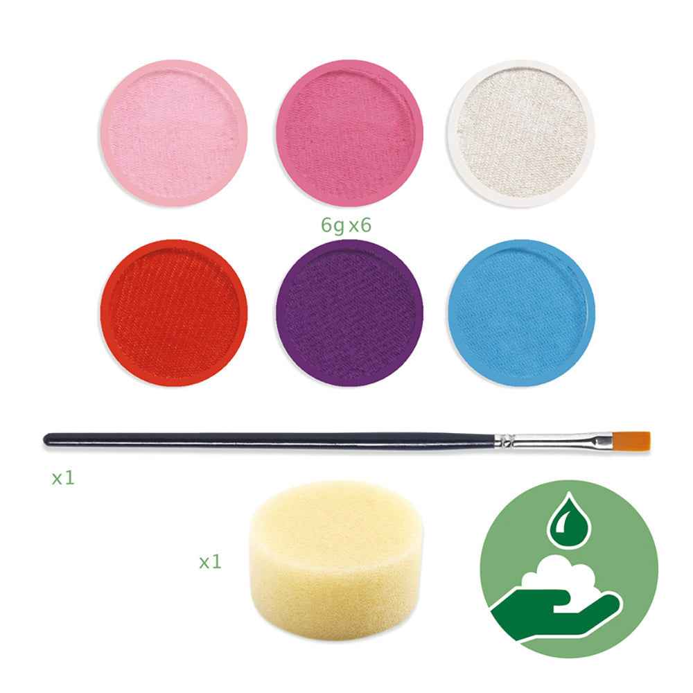 Face Paint and Body Art Palette 6 Colours by Djeco Art and craft for kids 3yrs+