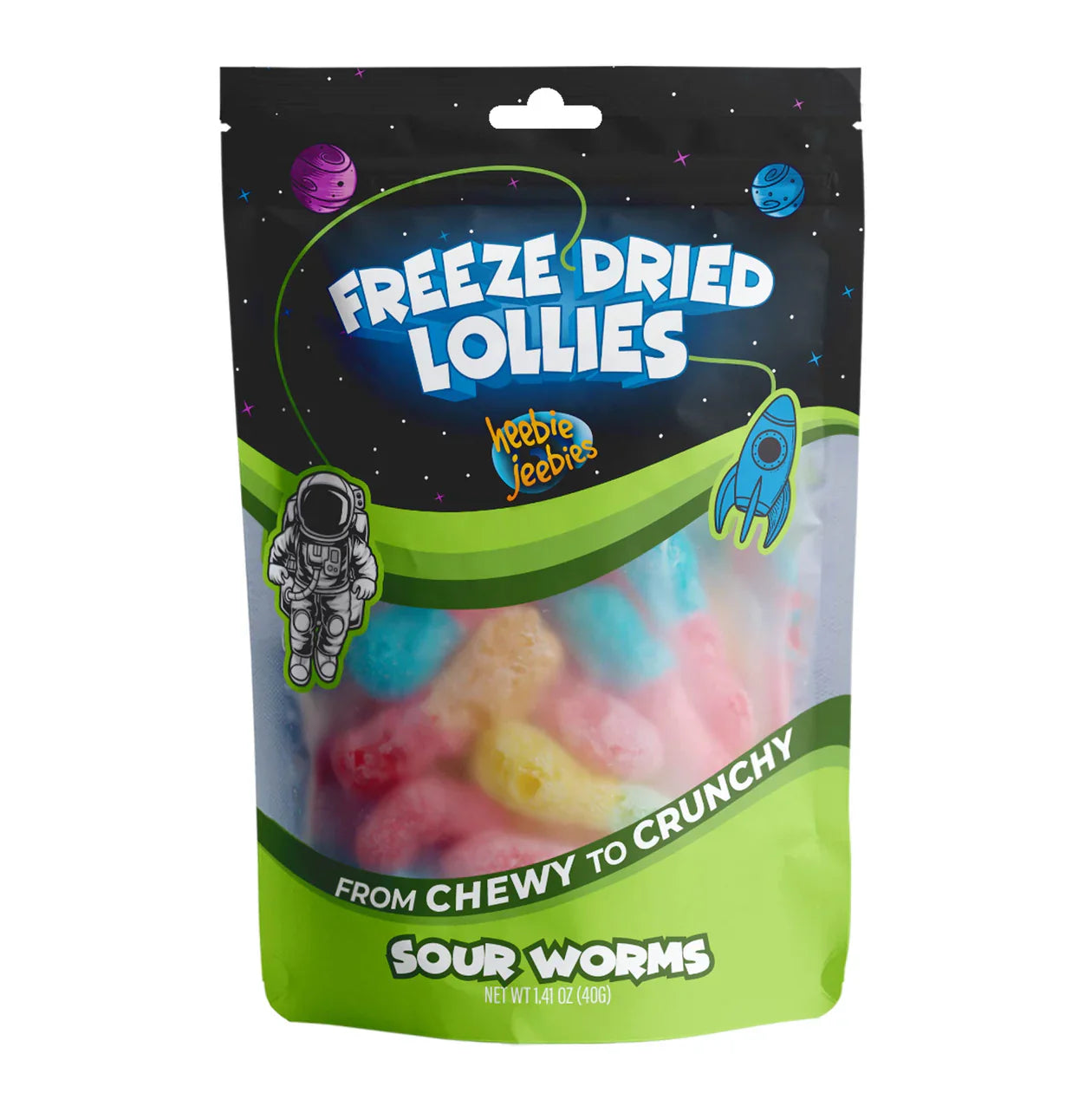 Heebie Jeebies Freeze Dried Candy Watermelon & Sour Worms Retired