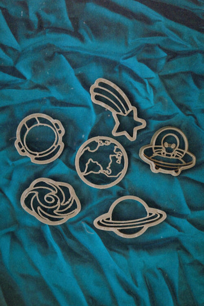 Kinfolk Pantry Mini Outer Space Eco Cutter Set Playdough Sand Toys Art and craft for kids 3yrs+