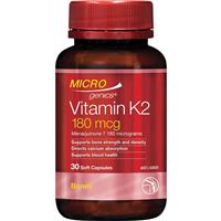 Microgenics Vitamin K2 180mcg 30 Softgel Capsules - GimmeNow