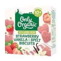 Only Organic Strawberry Vanilla Spelt Biscuits 100g