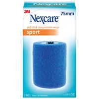 Nexcare Self-Stick Compression Wrap 75mm Blue