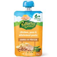 Raffertys Garden 6+ Months Chicken Peas & Wholemeal Pasta 120g - GimmeNow