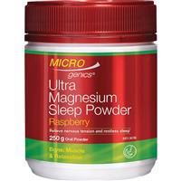 Microgenics Ultra Magnesium Sleep Raspberry Flavour 250g Powder - GimmeNow