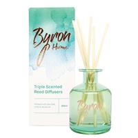 Byron Home Triple Scented Reed Diffuser Sea salt, Lime & Geranium 200ml