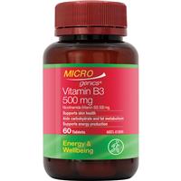 Microgenics Vitamin B3 500mg 60 Tablets - GimmeNow