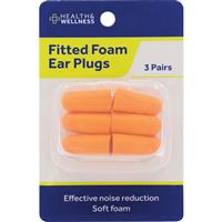 Health & Wellness Ear Plugs Fitted Foam 3 Pairs - GimmeNow