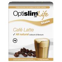 OptiSlim Life Shake Cafe Latte 50g x 7 - GimmeNow