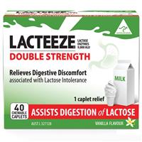 Lacteeze Double Strength 40 Chewable Caplets - GimmeNow