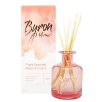 Byron Home Triple Scented Reed Diffuser Rose, Blackcurrant & Cedarwood 200ml