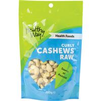 Healthy Way Curly Cashews Raw 200g - GimmeNow