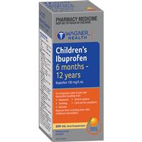 Wagner Health Childrens Ibuprofen 6 Months - 12 Years 100mg/5ml Oral Suspension 200ml - GimmeNow