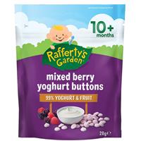 Raffertys Garden 10+ Months Mixed Berry Yoghurt Buttons 28g - GimmeNow