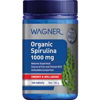 Wagner Organic Spirulina 1000mg 100 Tablets - GimmeNow