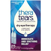 Thera Tears Dry Eye Therapy Lubricant Eye Drops 25 x 0.6ml Vials - GimmeNow