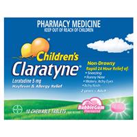 Claratyne Childrens Bubblegum 10 Chewable Tablets - GimmeNow