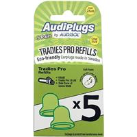 Audiplugs Tradies Pro Refills 5 Pairs